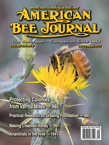 American Bee Journal September 2016 Cover