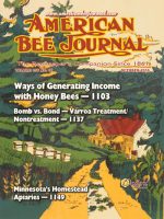 October 2016 ABJ Cover - Painting of the original Homestead Honey Company's apiary